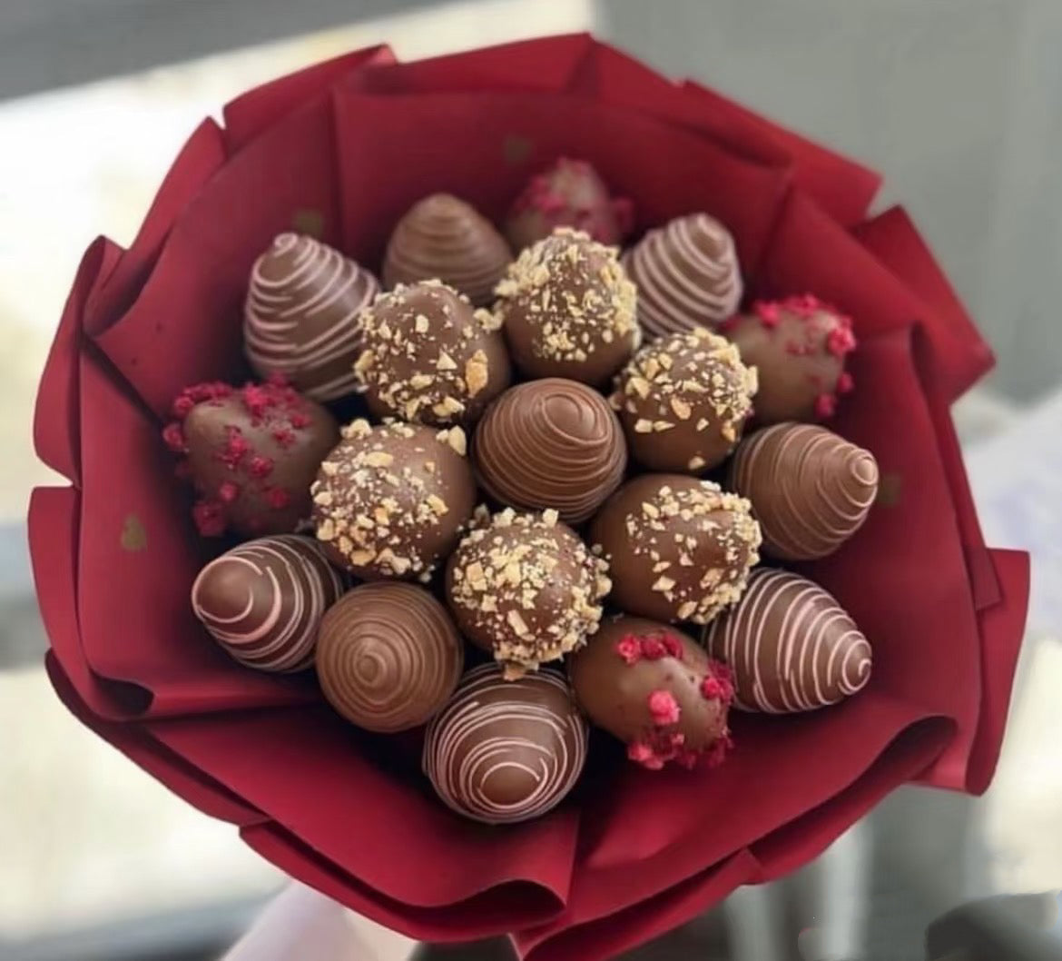 Red Gourmet Chocolate Strawberry Bouquet